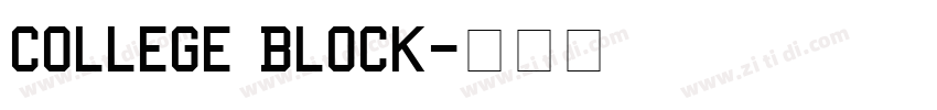College Block字体转换